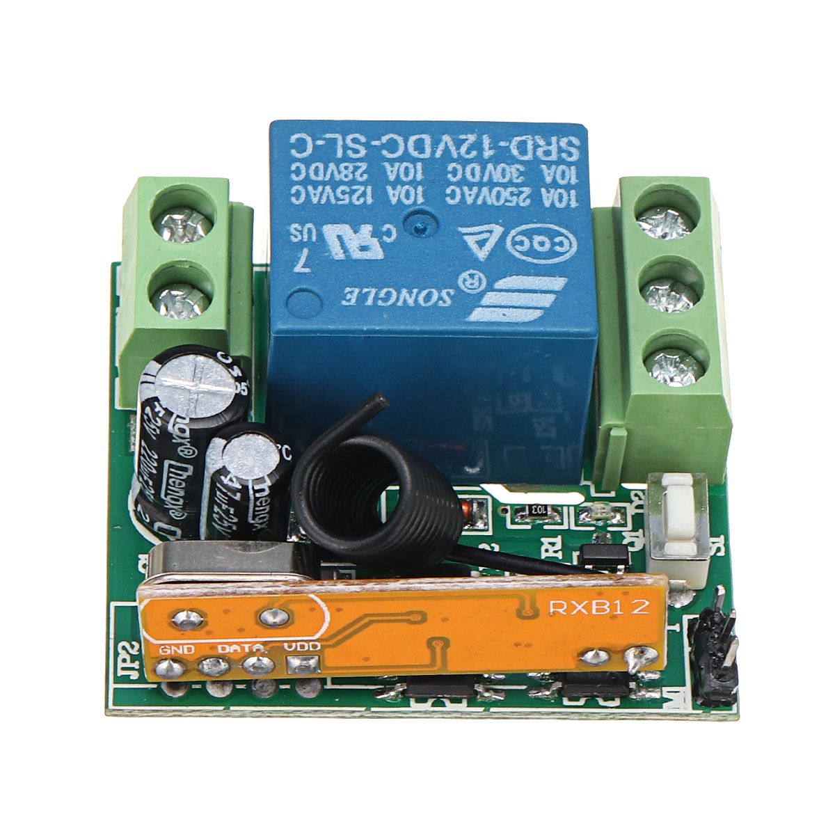 433Mhz-DC12V-1CH-Wireless-Remote-Control-Switch-Relay-Receiver-Module--2-RF-Transmitter-1326823