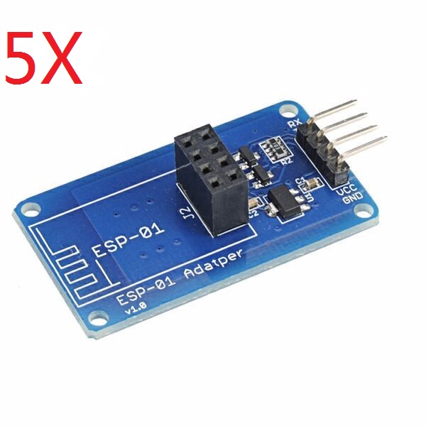 5Pcs-Geekcreit-ESP8266-Serial-Wi-Fi-Wireless-ESP-01-Adapter-Module-33V-5V-Geekcreit-for-Arduino---pr-1047941