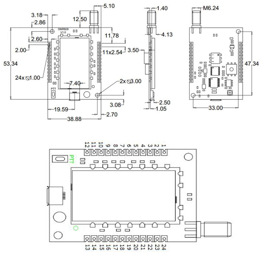 DMR828-2W-High-Power-Wireless-Digital-Walkie-Talkie-Interphone-Module-400-470-MHZ-1428897