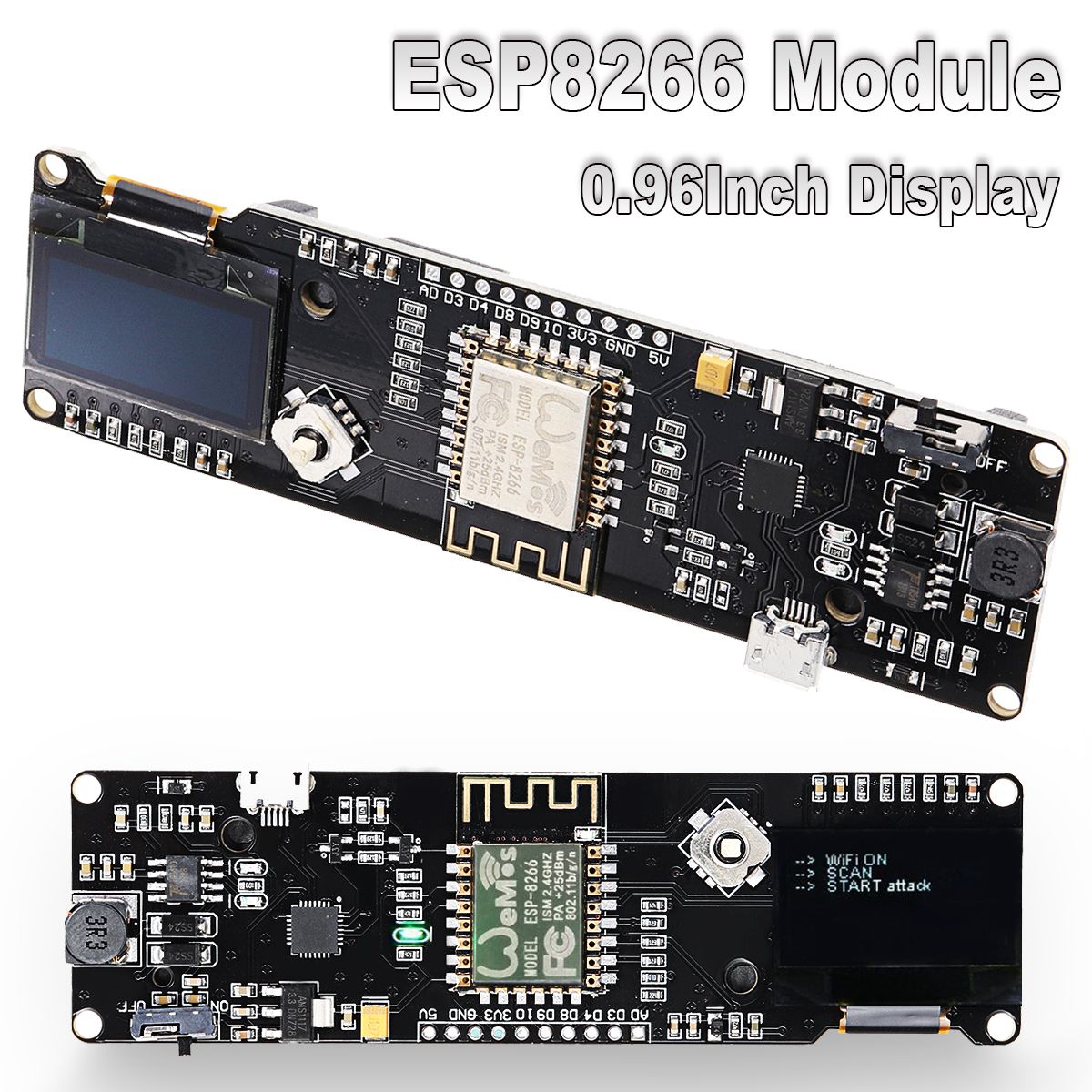 Geekcreit-D1-ESP-Wroom-02-Motherboard-ESP8266-Mini-WiFi-NodeMCU-Module-ESP826618650-Battery096-OLED-1224577