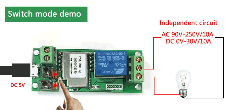 Geekcreitreg-USB-1-Channel-Jog-Inching-Self-locking-WIFI-Wireless-Sokcet-APP-Remote-Control-Switch-S-1065181
