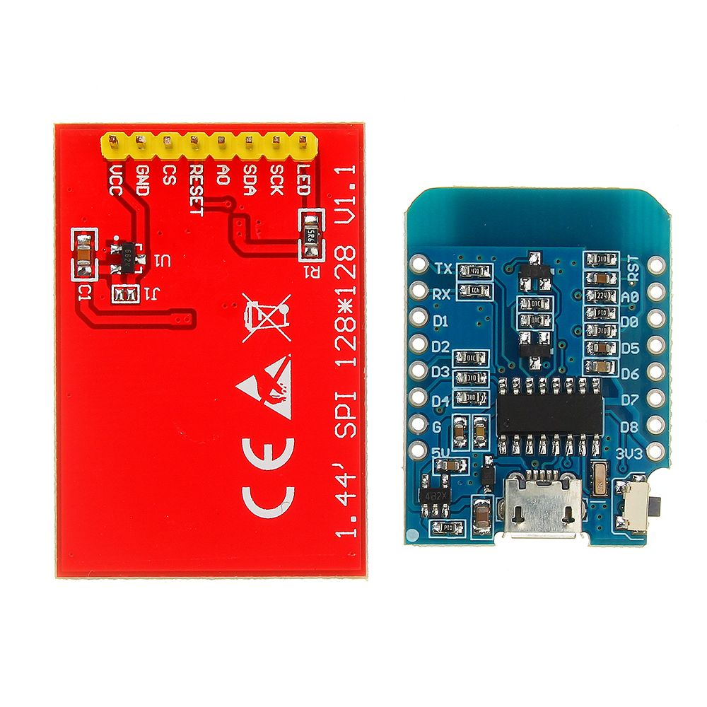 Mini-D1-ESP-12F-N-ESP8266-Development-Board--144-inch-TFT-LCD-Screen-Module-with-DuPont-Line-1425047