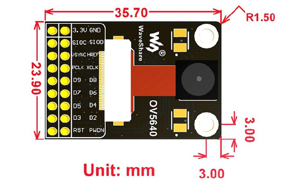 Wareshare-OV5640-Camera-Module-2592x1944-5-Million-Pixels-Expansion-Board-Development-Board-STM32-Ca-1478358