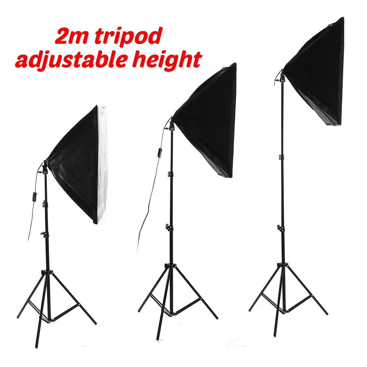 4-Heads-Photography-Studio-Video-Softbox-Lighting-Lamp-Tripod-Stand-Arm-Kits-AU-1739383