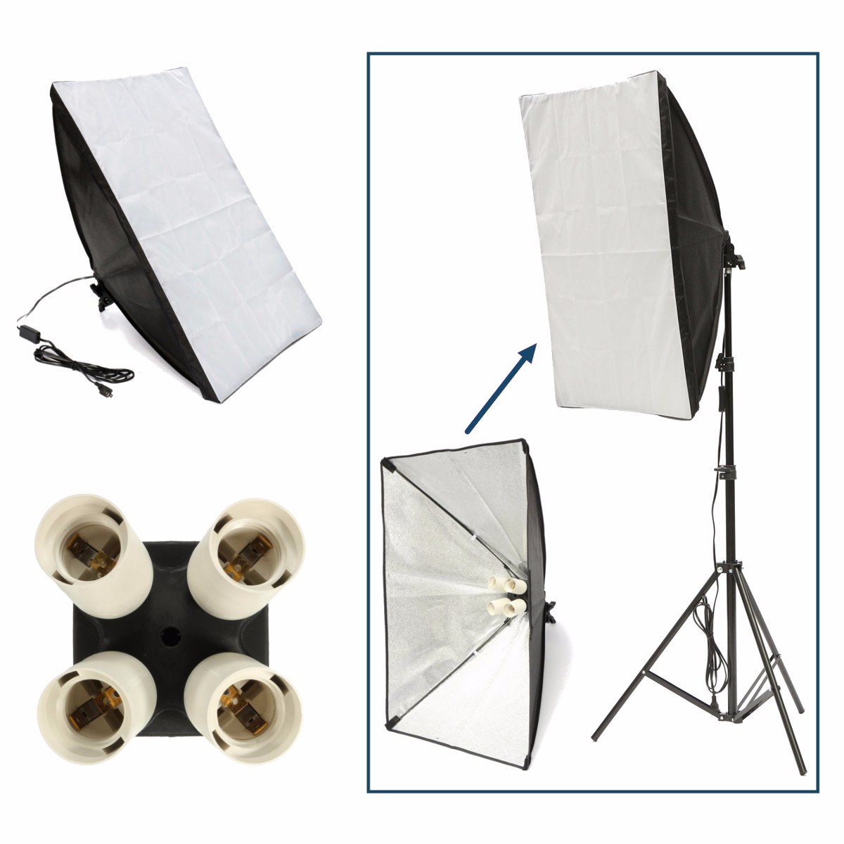 50cm-x-70cm-Studio-Lighting-Photo-Softbox-For-4-Socket-E27-Lamp-Bulb-Head-European-1116854