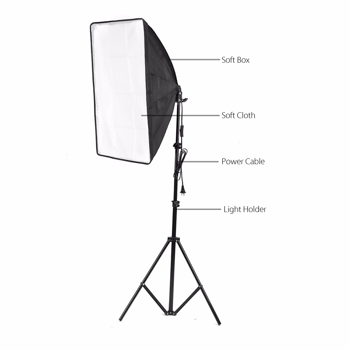 Photo-Video-Studio-Lighting-Kit-4-Socket-E27-Lamp-Holder-Softbox-Light-Stands-1110422