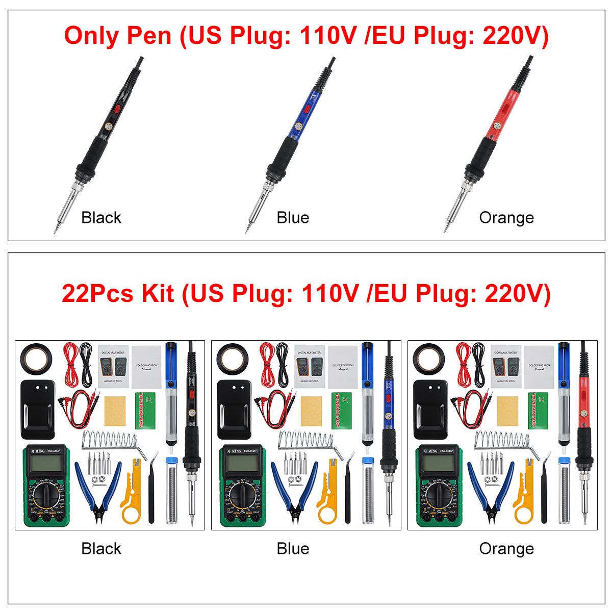 110V-60W-22Pcs-Electric-Adjustable-Temperature-Soldering-Iron-Kit-Welding-Tool-With-Multimeter-1656185