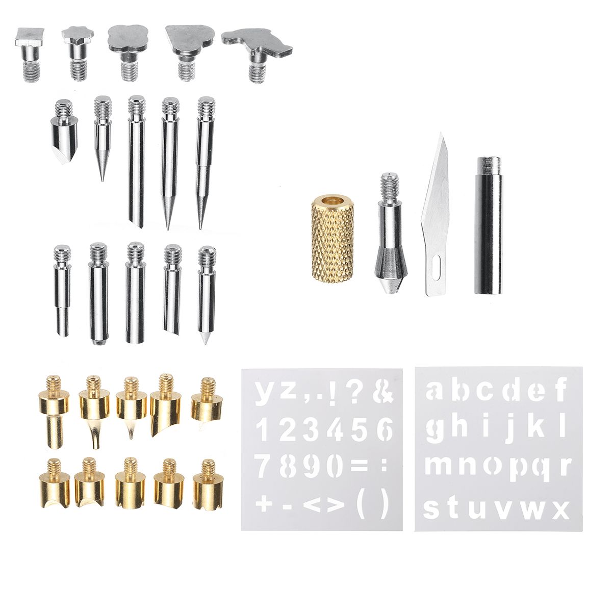 29Pcs-Soldering-Iron-Kit-With-Conversion-Head-amp-Stencil-Copper-Steel-1689990