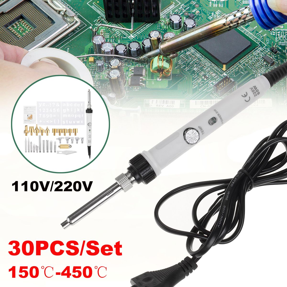 30Pcs-60W-Wood-Burning-Pen-Set-Electric-Soldering-Iron-Kit-Iron-Burner-Craft-Tool-Soldering-Tools-Ki-1606041