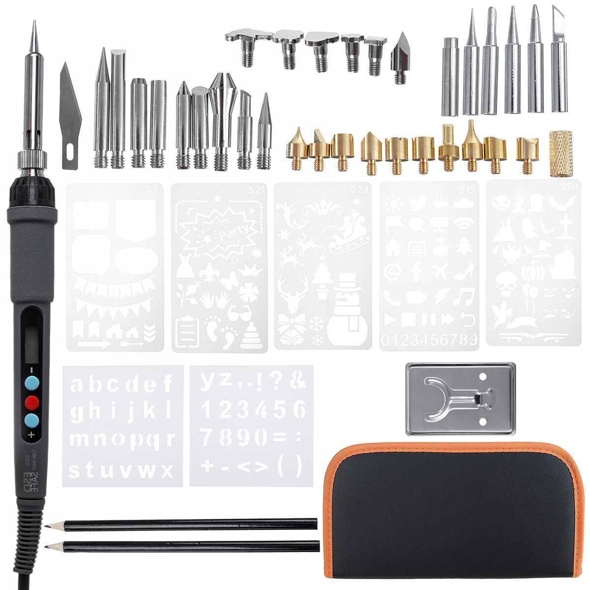 42Pcs-60W-Wood-Burning-Pen-Tool-Soldering-Stencil-Iron-Craft-LCD-Pyrography-Soldering-Tools-Kit-1632145