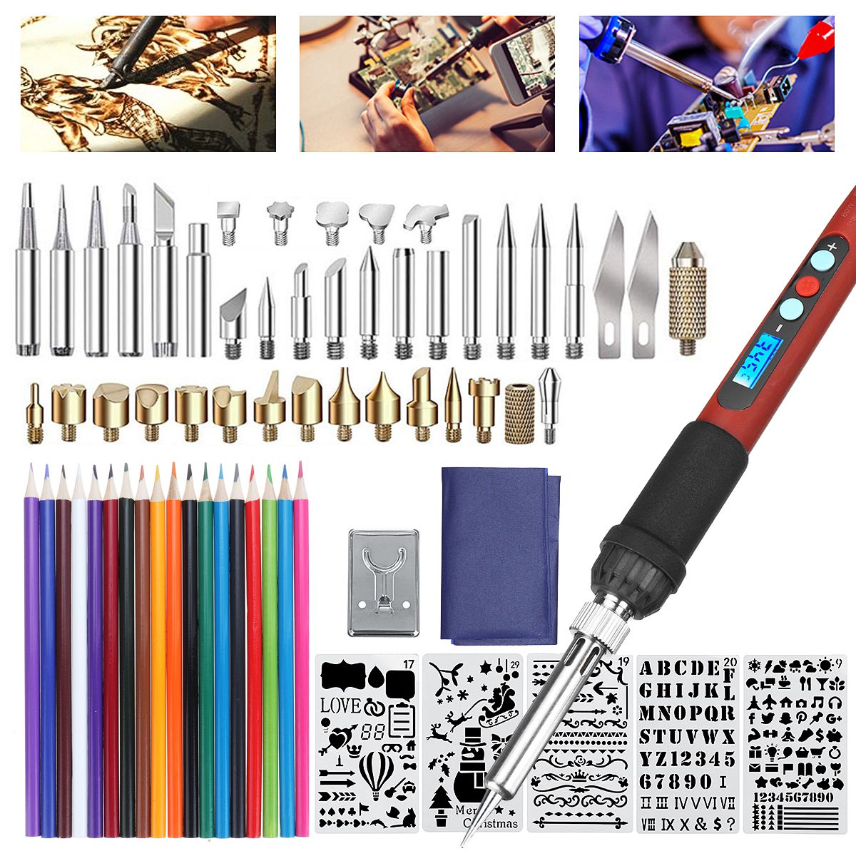 60W-Electric-DIY-Wood-Burning-LED-Pen-Soldering-Iron-Carft-Pyrography-Kit-Tool-1667912