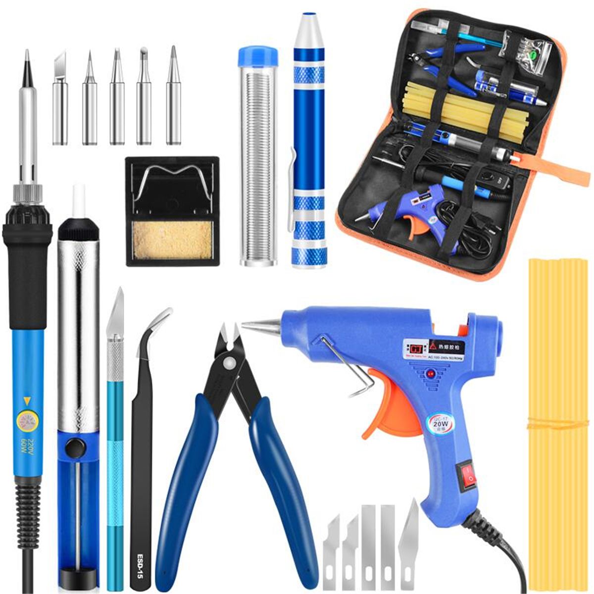 Electric-Soldering-Iron-Set-Desoldering-Pump-Welding-Hot-Melt-Glue-G-un-Hand-Tool-Sets-110V220V-1417314