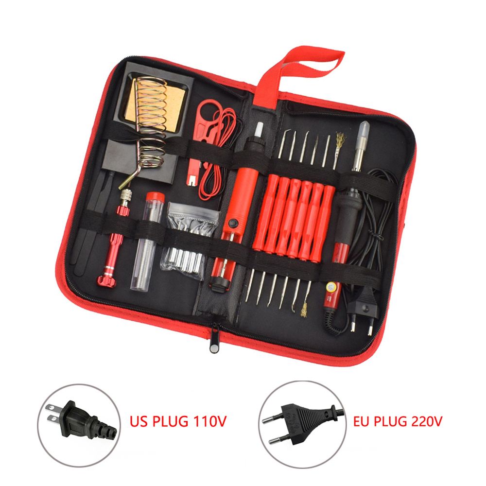 NEWACALOX-26Pcs-60W-Multifunctional-Electric-Solder-Iron-Kit-Screwdriver-Desoldering-Pump-Tip-Wire-P-1349936