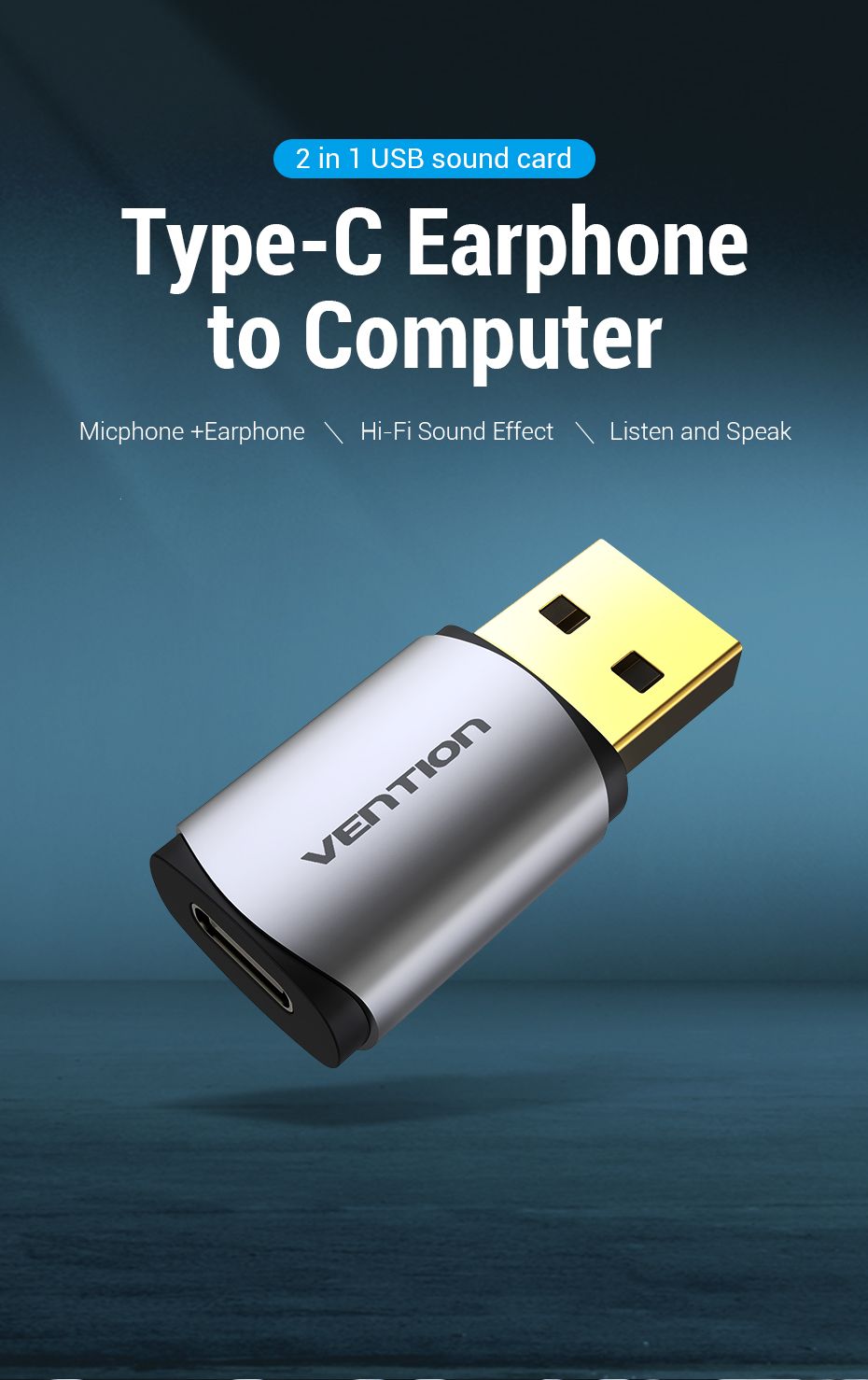 Vention-CDMH0-USB-20-Male-to-Type-C-2-in-1-External-Independent-Sound-Card-For-Laptop-PC-PS4-Surface-1537576