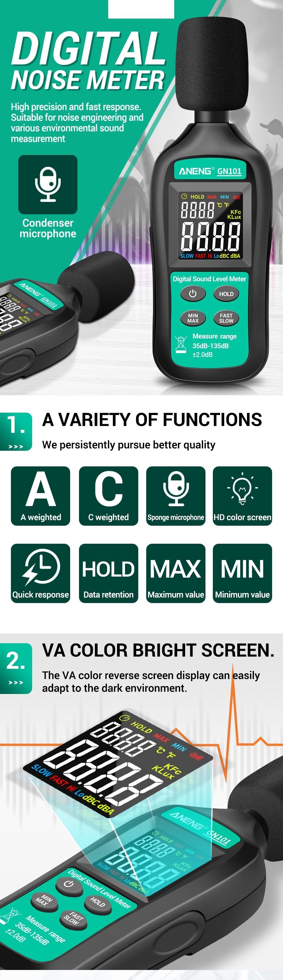 ANENG-GN101-Digital-Noise-Meter-Measurement-35-135db-Intelligent-Sound-Level-Meter-Decibel-Monitor-L-1750263