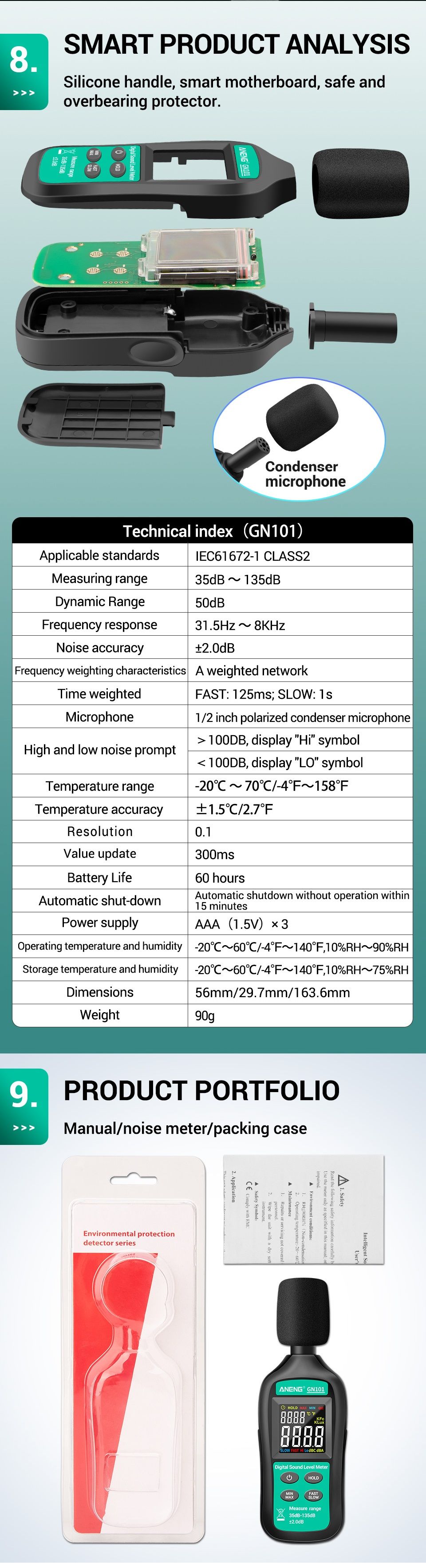 ANENG-GN101-Digital-Noise-Meter-Measurement-35-135db-Intelligent-Sound-Level-Meter-Decibel-Monitor-L-1750263
