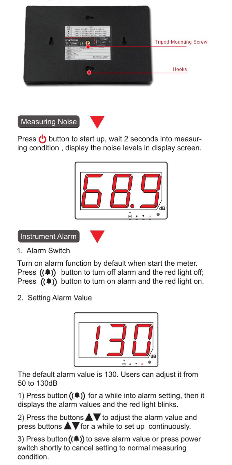 SNDWAY-SW-525B-Digital-Sound-Level-Meter-Noise-Decibel-Meter-30130dB-Large-Display-1216339