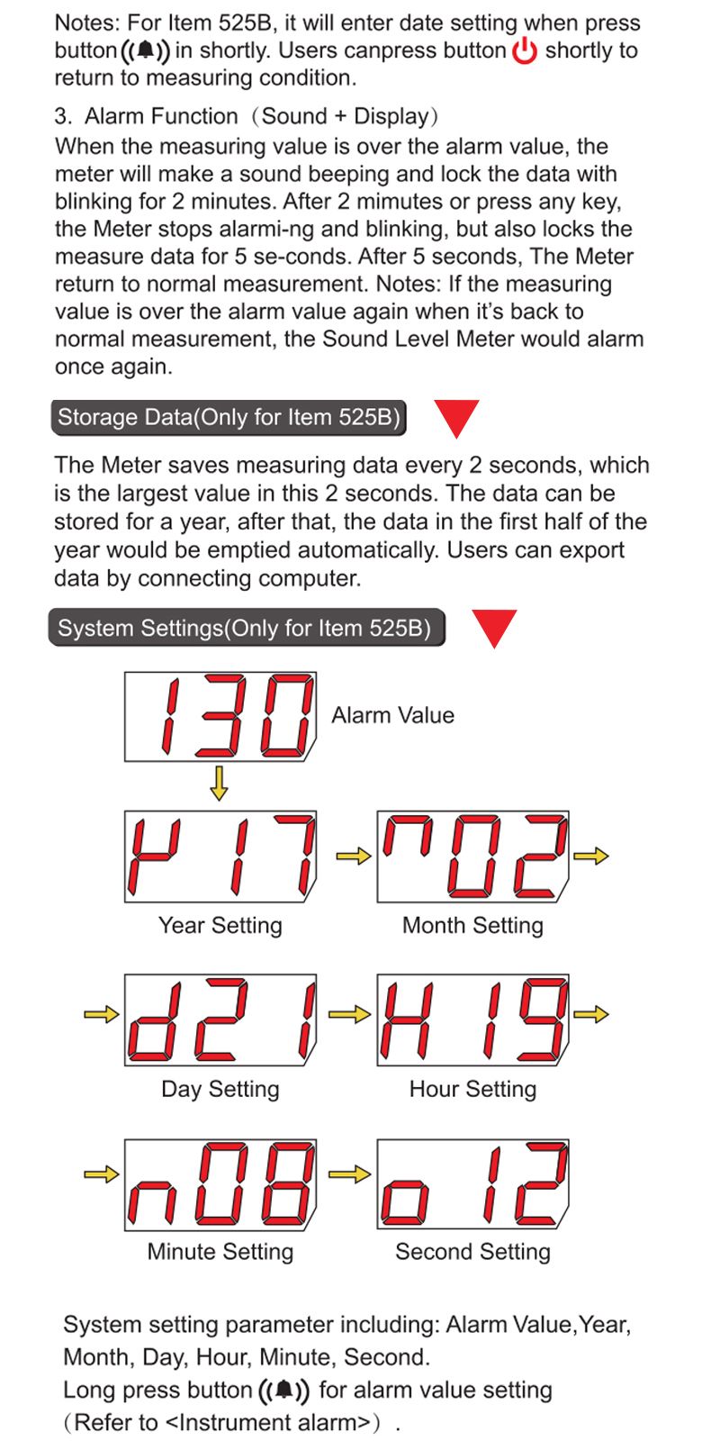 SNDWAY-SW-525B-Digital-Sound-Level-Meter-Noise-Decibel-Meter-30130dB-Large-Display-1216339