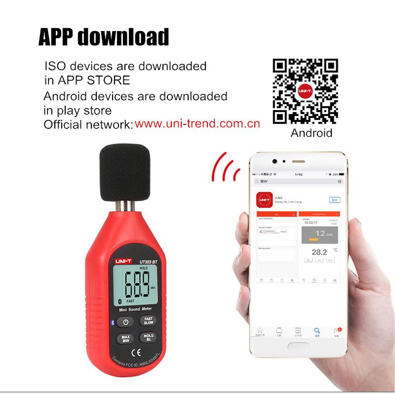 UNI-T-UT353BT-bluetooth-Sound-Level-Meter-Digital-Noise-Tester-30-130dB-Decibel-Monitoring-Sound-Lev-1236781