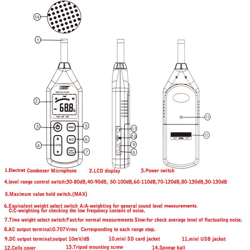 WS1361-Digital-Sound-Pressure-Tester-Noise-Level-Decibel-Meter-908844