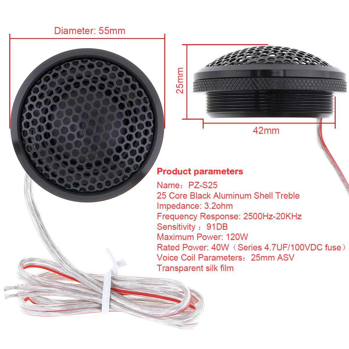 1-Set-1-Inch-PZ-S25-Professional-Car-Audio-Tweeter-40W-Speaker-Bass-Headset-With-Cable-1387312