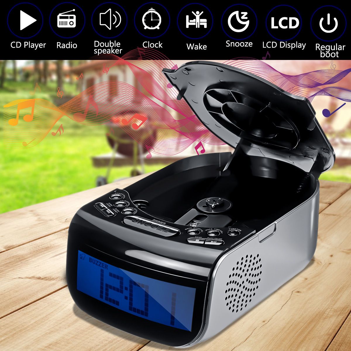 110V-220V-AM-FM-Radio-CD-Machine-Player-Time-Clock-Speaker-Stereo-Loudspeaker-1508699