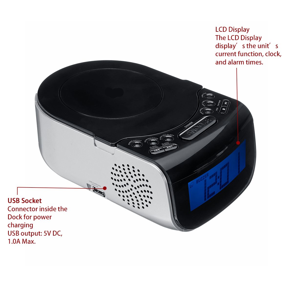 110V-220V-AM-FM-Radio-CD-Machine-Player-Time-Clock-Speaker-Stereo-Loudspeaker-1508699