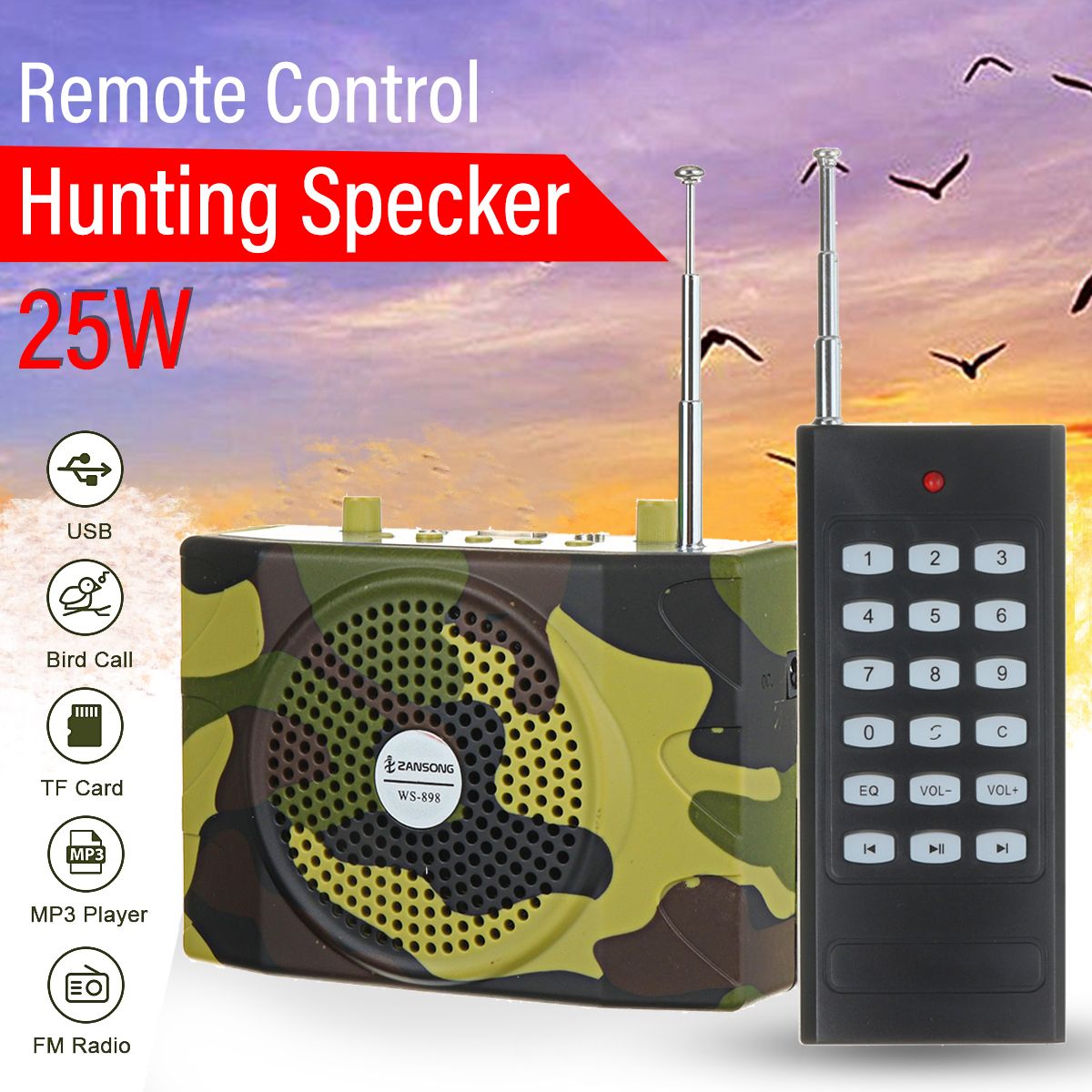 25W-Rechargeable-Camouflage-Hunting-Speaker-Sound-Decoy-100Hz-10KHz-FM-Radio-MP3-Player-with-Remote--1718251