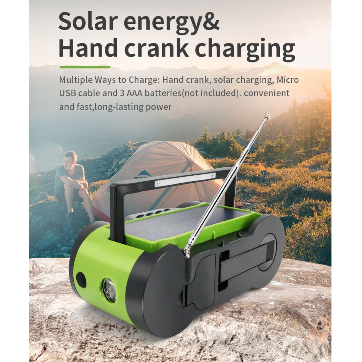 AM-FM-NOAA-Weather-Radio-Solar-Crank-Emergency-Flashlight-Rechargeable-Power-Bank-for-iPhone-Huawei--1460110