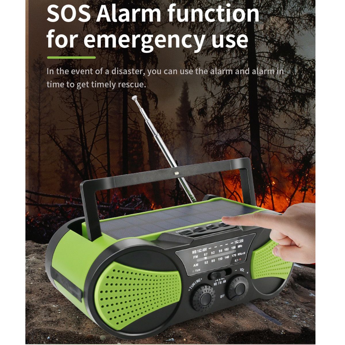 AM-FM-NOAA-Weather-Radio-Solar-Crank-Emergency-Flashlight-Rechargeable-Power-Bank-for-iPhone-Huawei--1460110