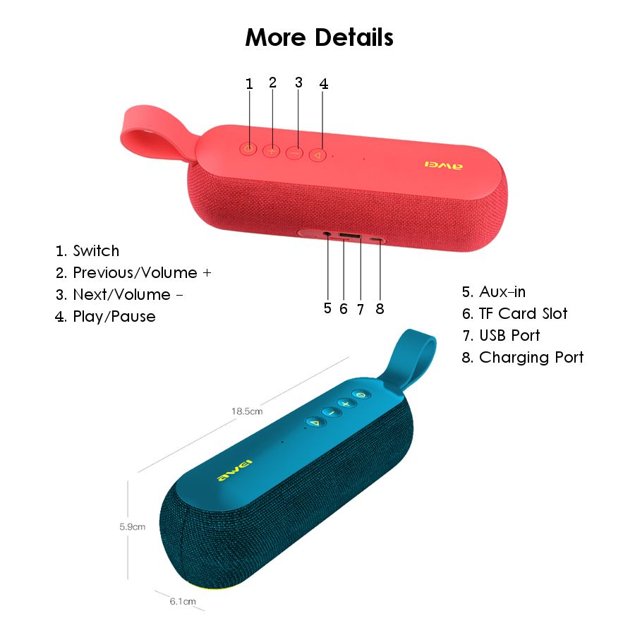 Awei-Y230-Portable-Outdoor-2000mAh-TF-Card-AUX-Stereo-Lossless-Sound-V42-bluetooth-Speaker-With-Mic-1242480