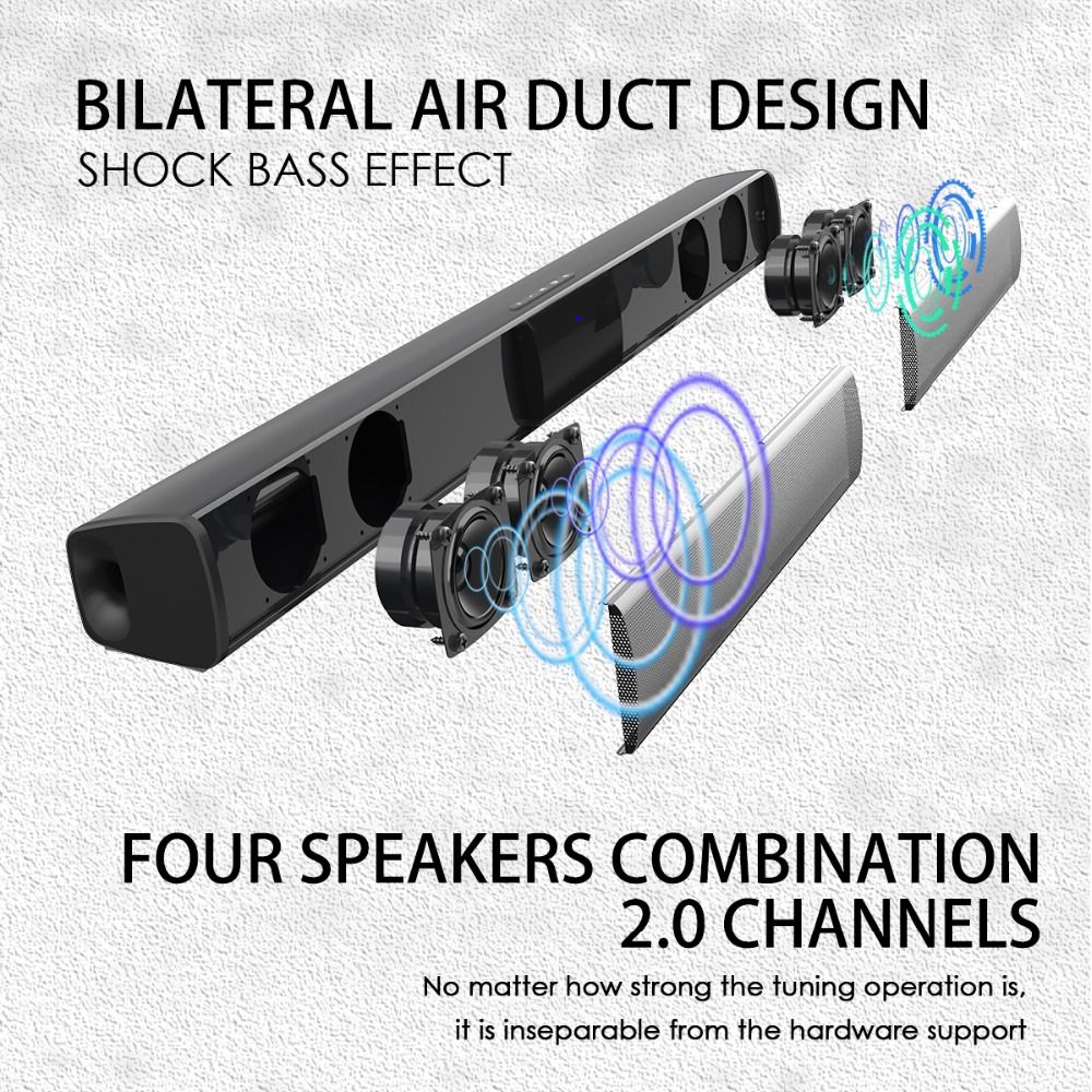 Bakeey-BS-28D-20W-bluetooth-Speaker-TV-Soundbar-Home-Theater-HiFi-3D-Surround-Heavy-Bass-FM-Raido-TF-1699192