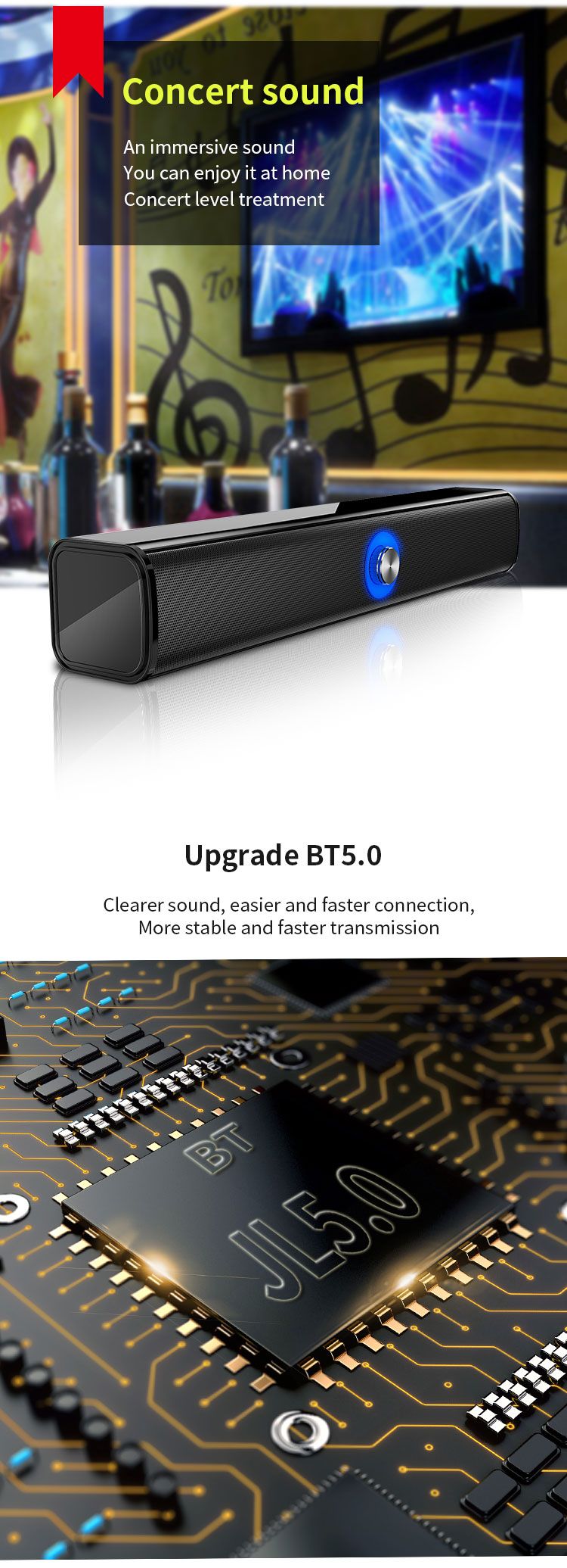 Bakeey-BT167-bluetooth-Speaker-bluetooth-Soundbar-20W-Home-Theater-TF-Card-USB-AUX-2000mAh-Wireless--1695779