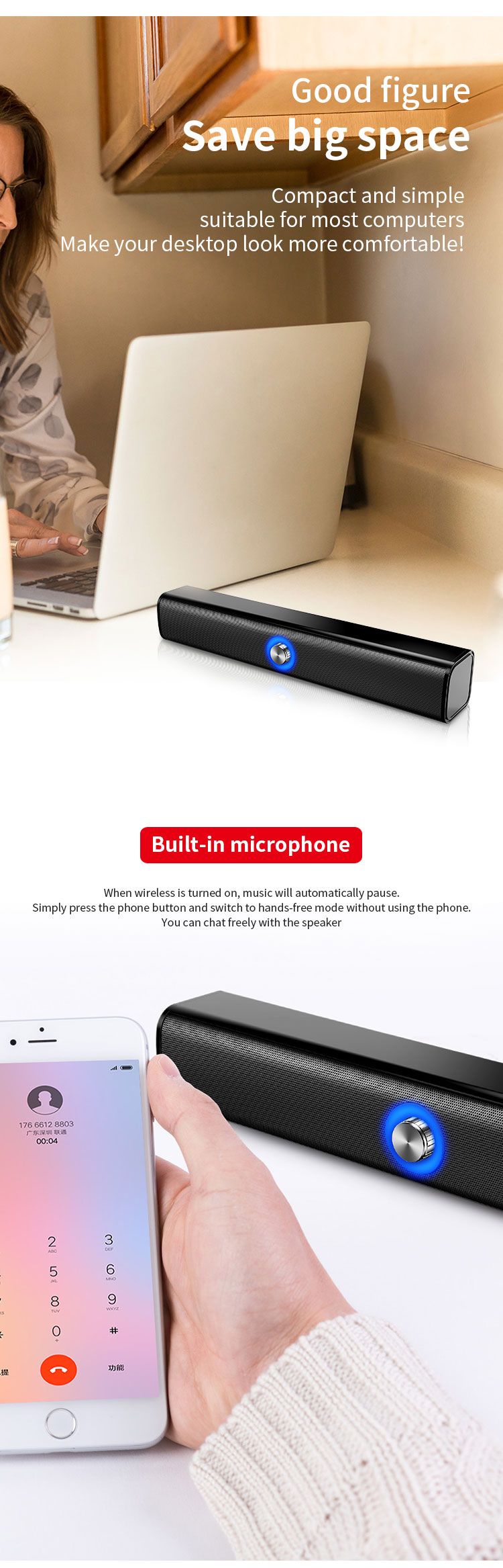 Bakeey-BT167-bluetooth-Speaker-bluetooth-Soundbar-20W-Home-Theater-TF-Card-USB-AUX-2000mAh-Wireless--1695779