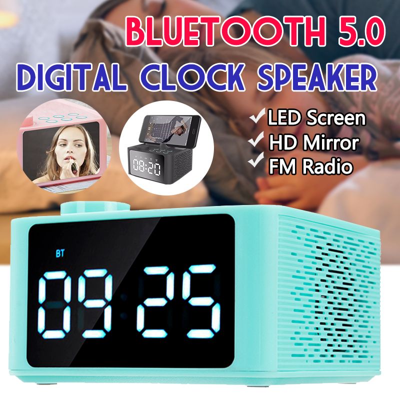 Bakeey-Wireless-bluetooth-50-Speaker-LED-Display-Alarm-Clock-FM-Radio-TF-Card-Handsfree-Speaker-1425915