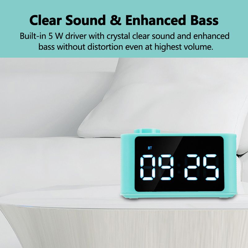 Bakeey-Wireless-bluetooth-50-Speaker-LED-Display-Alarm-Clock-FM-Radio-TF-Card-Handsfree-Speaker-1425915