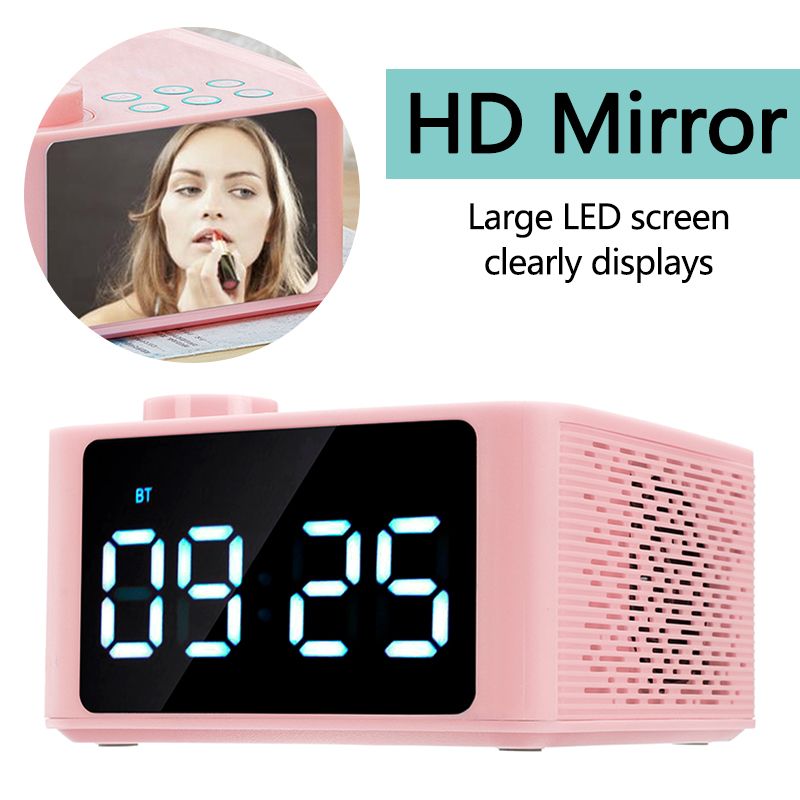 Bakeey-Wireless-bluetooth-50-Speaker-LED-Display-Alarm-Clock-FM-Radio-TF-Card-Handsfree-Speaker-1425915