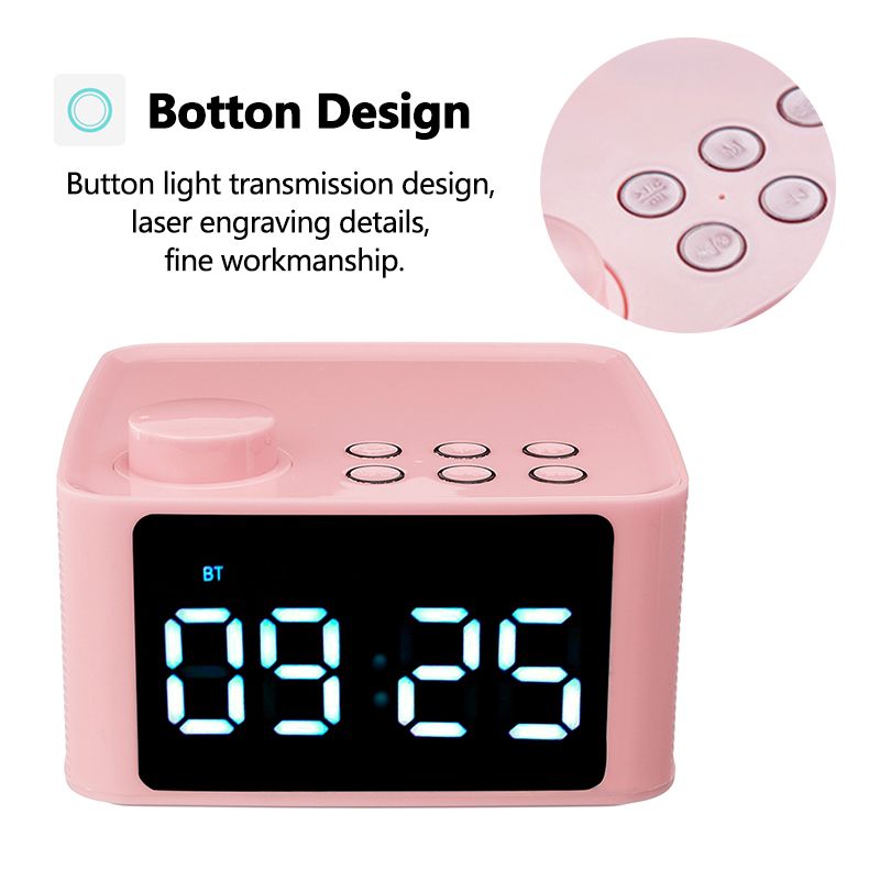 Bakeey-Wireless-bluetooth-50-Speaker-LED-Display-Alarm-Clock-FM-Radio-TF-Card-Handsfree-Speaker-1425915