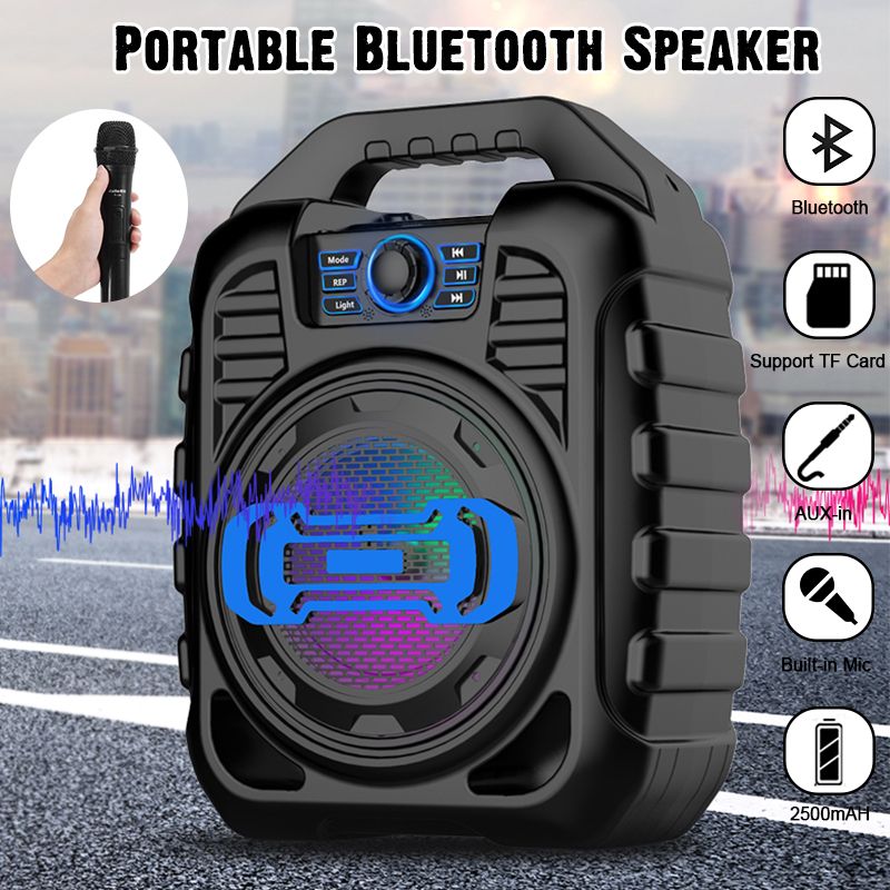 Bakeey-Wireless-bluetooth-Speaker-Kalaoke-Colorful-Light-Stereo-TF-Card-FM-Radio-Portable-Speaker-1368722