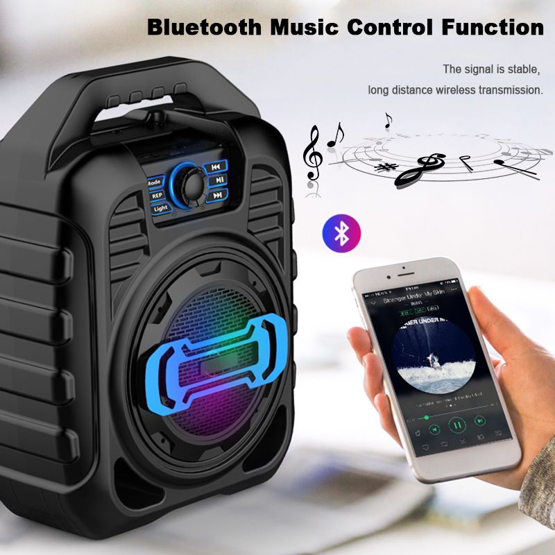 Bakeey-Wireless-bluetooth-Speaker-Kalaoke-Colorful-Light-Stereo-TF-Card-FM-Radio-Portable-Speaker-1368722
