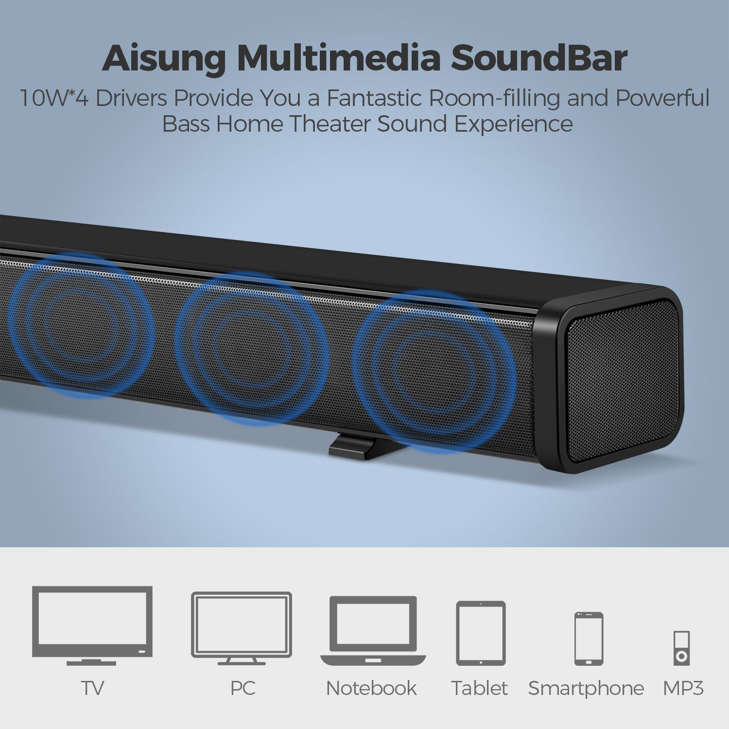 Bakeey-Y6-40W-bluetooth-Speaker-TV-Soundbar-4-Drivers-HiFi-3D-Surround-Stereo-OPT-COAX-TF-USA-AUX-Ho-1716610