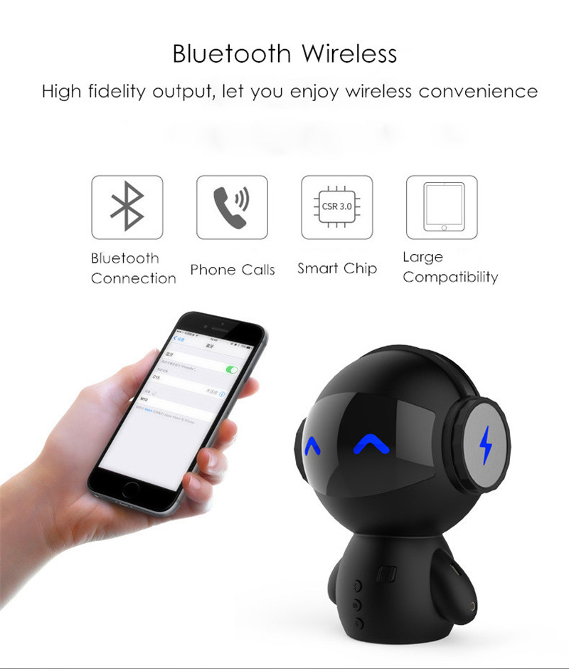 Bakeeytrade-Robot-Portable-Stereo-Noise-Cancelling-Power-Bank-TF-Card-Wireless-bluetooth-Speaker-wit-1247414