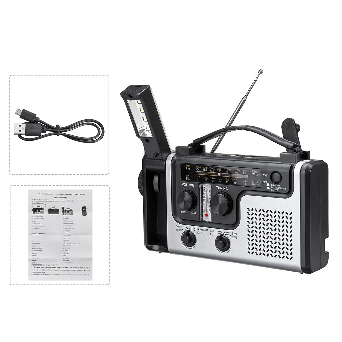 Emergency-Radio-Weather-Radio-Solar-Power-Hand-Crank-USB-Charge-Radio-SOS-Alarm-1655949