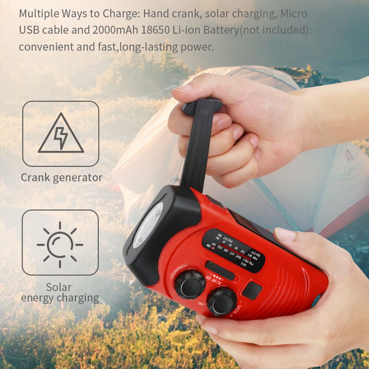 Hand-Crank-Solar-Power-Dynamo-AMFMWB-NOAA-Global-Weather-Radio-Flashlight-Power-Bank-1495503