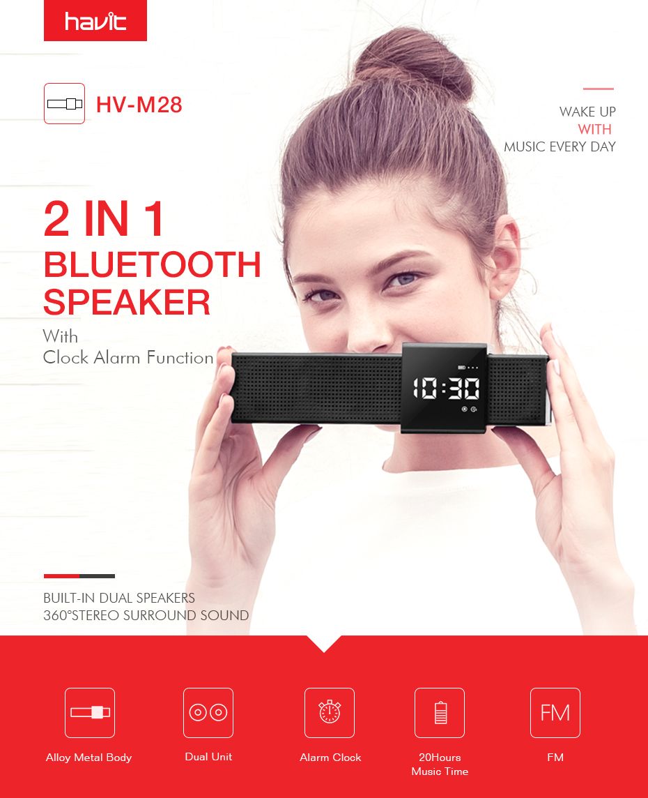 Havit-M28-Portable-Wireless-bluetooth-Speaker-Dual-Units-LED-Display-Alarm-Clock-FM-Radio-TF-Card-Sm-1461200