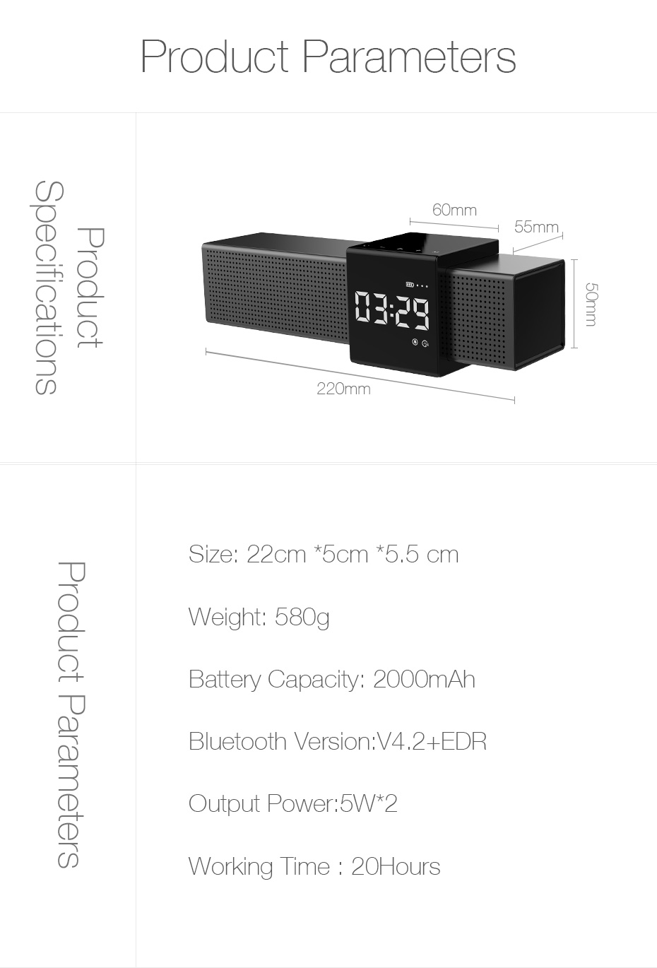 Havit-M28-Portable-Wireless-bluetooth-Speaker-Dual-Units-LED-Display-Alarm-Clock-FM-Radio-TF-Card-Sm-1461200