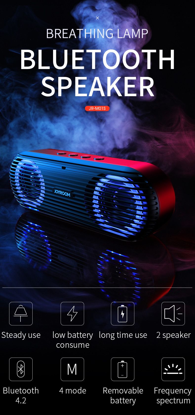 Joyroom-JR-M01S-Portable-2-In-1-Wireless-Blutooth-Lamp-Speaker-Stereo-Sound-With-Revoable-Battery-1395416