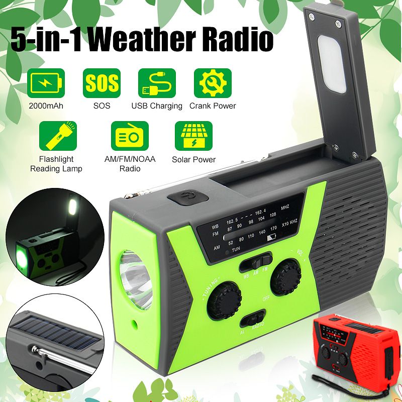 NOAA-Weather-FM-Radio-Emergency-Solar-Hand-Crank-Self-Powered-Flashlight-Power-Bank-Reading-Lamp-Rad-1456518