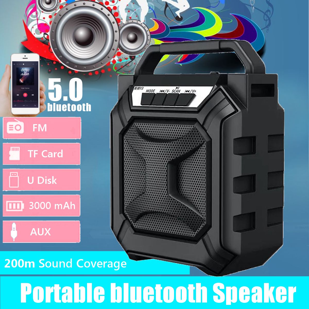 Portable-60Hz-15KHz-Bluetooth-50-Wireless-Speaker-3000mAh-Rechargeable-High-power-Subwoofer-Support--1717424