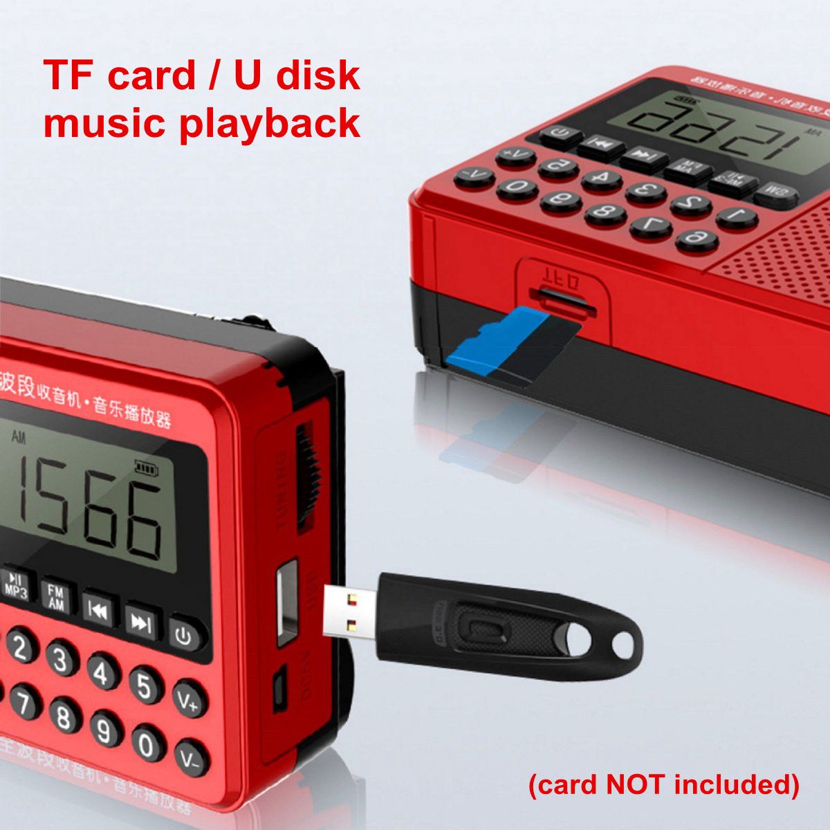 Portable-FM-AM-SW-21-Bands-DSP-Digital-Radio-USB-TF-Card-MP3-Music-Player-Speaker-With-Telescopic-An-1688399